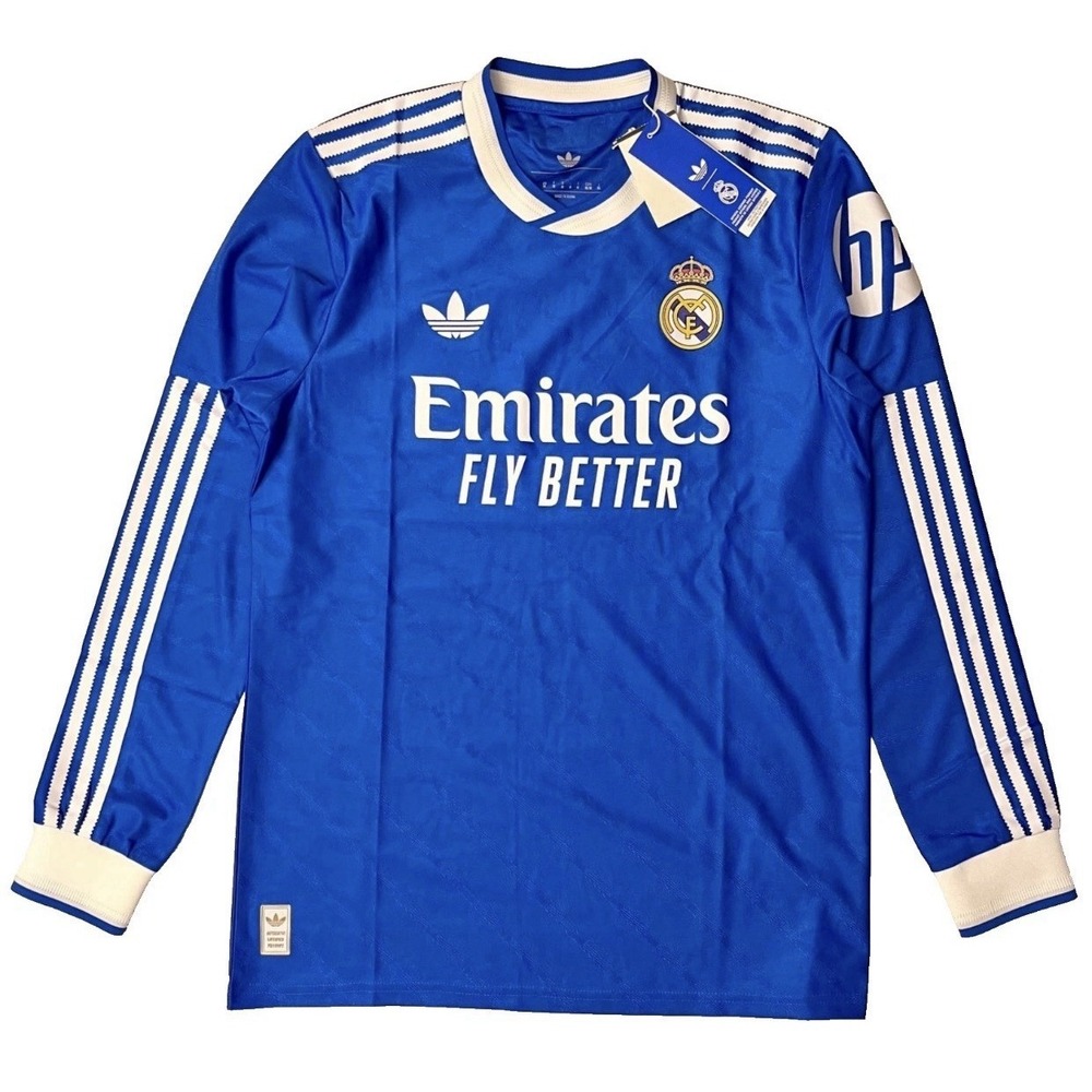 *NWT Men's SMALL Adidas Real Madrid Authentic 3rd Jersey 2025-26 $160 JP3925 L/S